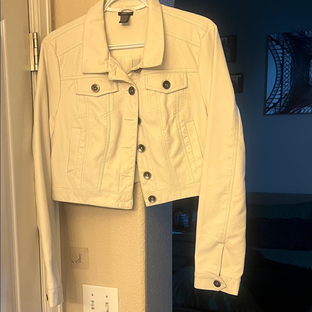 Rue21 Women's Cream Jean Jacket